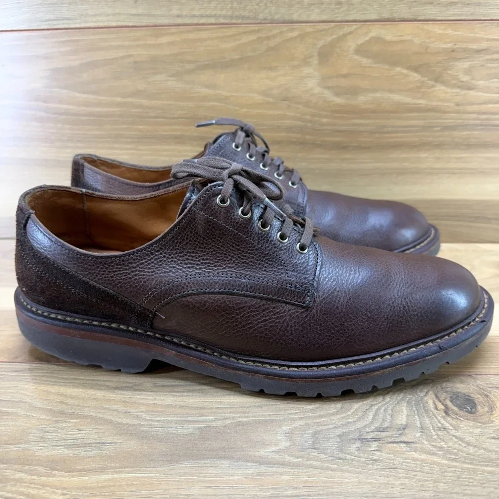 Allen Edmonds Discovery Derby 9.5 D‎ Brown Leather Extralight Soles Business